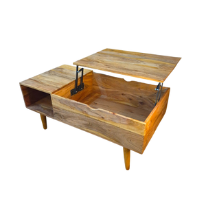 Bàn nâng gỗ tự nhiên chất lượng cao với ngăn ẩn, không gian bên hoàn hảo như bàn trung tâm và phòng khách Máy Trạm - Product Image 5