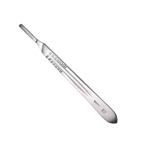 Manche de scalpel chirurgical en acier inoxydable, numéro quatre, réutilisable, ergonomique, manuel, stérilisation à haute température, certifié CE, modèle - Product Image 4
