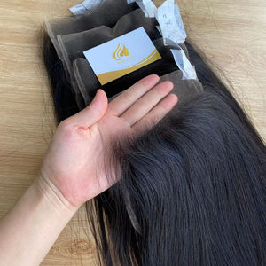 Venta al por mayor de mechones de cabello humano en bruto de un solo nudo superfino de encaje HD cierre frontal mejor calidad extensiones de cabello humano competitivo - Product Image 3