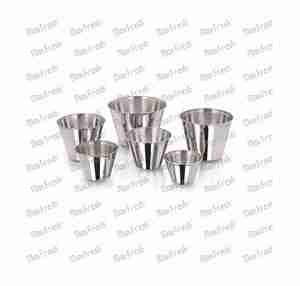 Mini tasses à sauce en acier inoxydable Maxfresh pour trempage Petite tasse Tasses à condiments rondes 1.5 oz - Product Image 4