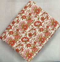 Tissu en coton imprimé à la main de Jaipur, motif floral botanique, textile indien fait main pour vêtements de boutique, approvisionnement en gros