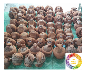 Arte animal de cáscara de coco hecho a mano: tallas únicas de monos, artesanales Vietnam Premium de figuritas, decoración exquisita de coco - Product Image 4