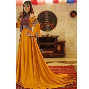 सुंदर अफगानी लंबी पोशाक रंग 2 टुकड़ा पार्टी पोशाक अद्भुत गर्म बेच पाकिस्तान देवियों सूट भारतीय गर्मी और सर्दी में वेयर