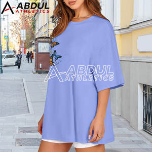 Camiseta de Algodón Extra Grande para Mujer, Corte Holgado, Informal, Top de Verano, Moderna, para Uso Diario - Product Image 6