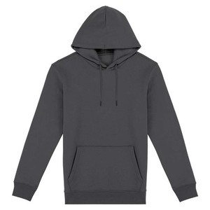 Sweat à capuche en éponge française unisexe gris foncé de haute qualité - Product Image 1