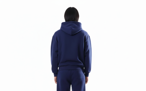 Ensemble de survêtement unisexe en coton 100% respirant, à capuche zippée, coupe ample, taille élastique, poids lourd, style streetwear, pour l'hiver - Product Image 4