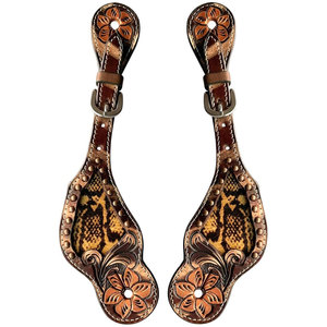 Premium Western Spur Straps Adultos Mujeres Cuero Spur Straps Equitación Barril Racing Shows Rodeos Western Riding Cowgirls - Product Image 3