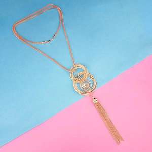 Collar llamativo chapado en oro Urthn 1106820A Collares de poder de moda - Product Image 1