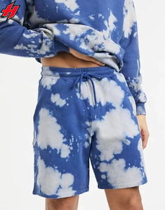 Ensemble de survêtement unisexe à prix de gros, couleur contrastée, personnalisé, automne, pull à capuche tie-dye, short de survêtement, nouveau design 2025, ensemble de jogging - Product Image 4