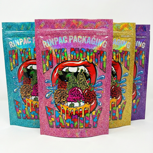 Bolsa de Embalaje Personalizada con Forma de Arcoíris, Holográfica, Resellable, de Mylar, con Cierre, para Leche y Alimentos para Mascotas - Product Image 4