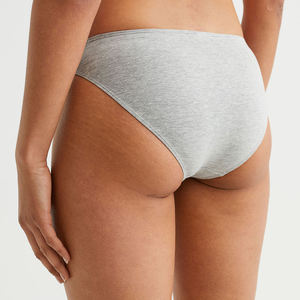 Ensemble de culottes de bikini sexy pour femmes, sous-vêtements push-up grande taille en dentelle taille basse 100 % coton, lingerie adulte unie teinte - Product Image 3