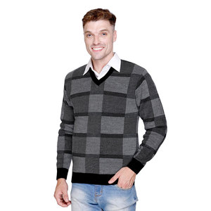 Pulls légers pour hommes à prix réduit Pulls à col en V pour hommes de marque privée Pulls pour hommes de grande taille - Product Image 1