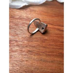 Navajo Handmade White Buffalo Sterling Silver <b>Ring</b> Size 7.25 <b>Adjustable</b> Bezel Set Natural Stone Hip Hop Style for Everyday Wear - Product Image 5