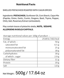 Pistachos Secos Tostados Artesanales Franceses Finuts con Especias Cajun, Alta Calidad, Paquete de 500g, Sin Aceite de Palma, Sin Aditivos, Sabor Intenso - Product Image 3