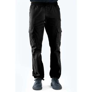Pantalon cargo en coton Unze London REESA pour homme, style classique ample, fermeture éclair, couleur unie, vêtements de travail, adapté aux tailles XL à 6XL, toile colorée - Product Image 4