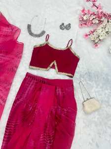 ชุด lehenga choli สำหรับผู้หญิงและเด็กผู้หญิงชุดปาร์ตี้สำหรับผู้หญิงและเด็กผู้หญิง - Product Image 4