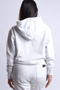 เสื้อฮู้ดโอเวอร์ไซส์สำหรับผู้หญิง, เสื้อกันหนาวแบบสวมหัวคอตตอน450GSM เทอร์รี่เสื้อครอป Boxy ปักลายมีสไตล์ - Product Image 3