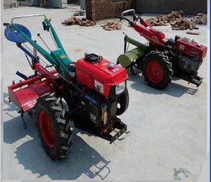 Agriculture Walking Tractor 15HP Two Wheel Farm Walking <b>Cultivator</b> <b>Tiller</b> Tractor Mini Tractor With Mini Trailer for Farm Work - Product Image 5
