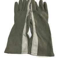 Gants de pilote à manchette courte pour hommes de qualité supérieure Gants en cuir de style tactique olive