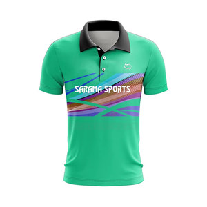 Camisetas de Cricket para Hombre, Tejido de Punto Sólido, Servicio OEM Personalizado, Venta al Por Mayor, Alta Calidad, Transpirable - Product Image 1