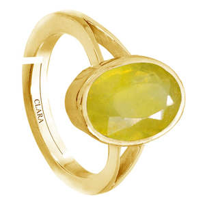Certified Natural Yellow Sapphire Pukhraj Gemstone <b>Rings</b> for Everyday Wear - Product Image 3