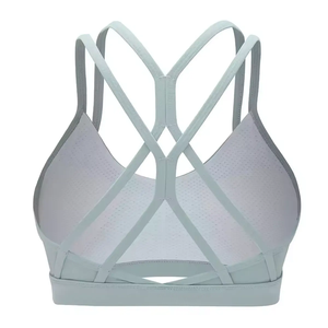 Soutien-gorge de sport/yoga coloré pour femmes, soutien respirant, extensible dans les quatre sens, antibactérien, côtelé, fitness, sans couture - Product Image 3