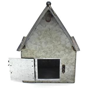 Jaula para pájaros galvanizada decorativa hecha a mano y refugio para pájaros, artículos de jardín, tendencia superior, cabaña doble colgante galvanizada hecha a mano - Product Image 2