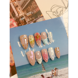 Coral Breeze - Uñas Postizas con Elegante Diseño Coral para Realzar las Uñas - Product Image 1