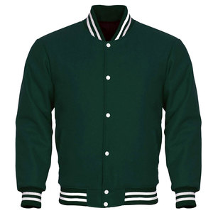 Chaqueta de bombardero de moda personalizada para hombre Color sólido con diseño personalizado Chaquetas de bolsillo de mano de cuello redondo de alta calidad para hombres - Product Image 1