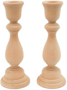 Juego de 2 candelabros de madera de lujo electrodoméstico ceremonia de boda en casa soporte de vela de madera - Product Image 4