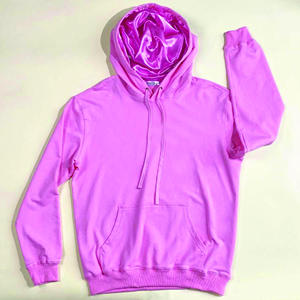 Luxury <b>Women's</b> Hoodie Men's Crop Top Satin Lined 100% Cotton Custom Logo Embroidered Heavyweight Fleece Cover Elegant Satin <b>Set</b> - Product Image 3