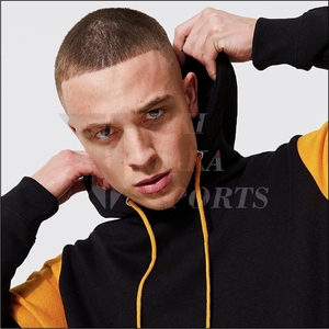 Sweat à capuche pour homme de haute qualité en polyester/coton lourd, style streetwear, col à capuche, motif uni, pull d'automne, écologique - Product Image 2