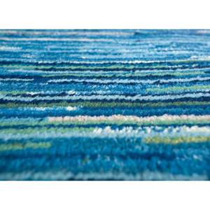 Alfombra Grande de Lana Anudada a Mano Nuray Azul Pae-1286- Diseño a Rayas para Sala de Estar, Dormitorio y Pasillo, Modelo Rectangular - Product Image 3