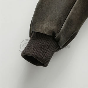 Blouson aviateur vintage en cuir véritable pour femme, logo personnalisé, streetwear tendance, respirant, imperméable, séchage rapide, hiver, extérieur - Product Image 5