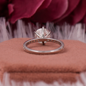 2.00CT Sólido 14KT Anillo de compromiso de oro Estilo de moda Lab Grown Diamond Pave Setting IGI Certified Accent Gift Ring Anillos finos - Product Image 3