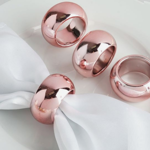Anillos de Servilleta de Metal Pulido Brillante de Alta Calidad, Suministros al por Mayor, Anillos Decorativos para Servilletas - Product Image 1