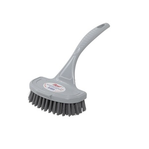 Brosse de nettoyage de lavabo en fibre PET écologique, outil de récurage en plastique durable avec support, style simple - Product Image 1