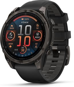 นาฬิกาสมาร์ทวอทช์ Garmin Fenix 8 Premium Multisport GPS สำหรับวิ่ง คุณภาพดีที่สุด ขนาด 47 มม. |   หน้าจอ AMOLED, รองรับการดำน้ำ, ไฟฉายในตัว |   คาร์บอน - Product Image 2