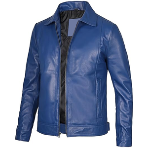 Veste en cuir élégante pour hommes la plus vendue, différentes couleurs disponibles, au meilleur prix de vente, veste d'hiver en cuir pour hommes - Product Image 5