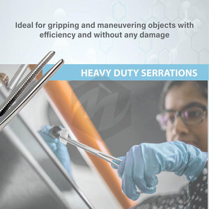 Fórceps de bloqueo de hemostato Rochester Pean de calidad superior recto 10 "agarre de mordazas dentadas completas instrumentos médicos quirúrgicos - Product Image 2