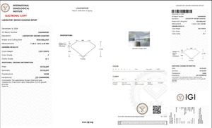 2.20 ct Poire Cut Lab-Grown Diamond IGI Certified F Color VS1 Clarity Lab-Stone - Product Image 5