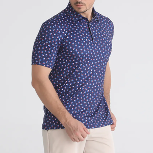 Nouveauté T-shirt polo de luxe en coton pour hommes Polo de golf en tricot de polyester avec logo brodé Chemises polo personnalisées - Product Image 3