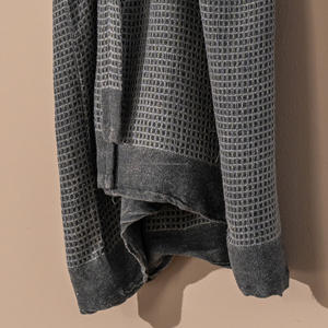 Albornoz de algodón lavado a la piedra Urgup hecho en Turquía tela transpirable peso ligero secado rápido verano todo el año ropa de dormir ropa de salón - Product Image 4