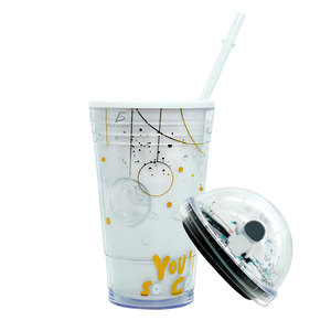 Vaso Infantil Cosmic Planet con Pajita Resistente y Tapa de Domo - Product Image 1