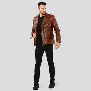 Chaqueta de Cuero Deportiva Casual para Hombre, Diseño Nuevo, Chaqueta de Motocross con Protección Corporal, Chaqueta de Carreras, Elegante, de Lona, Genuina - Product Image 6