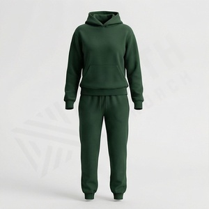 ชุดเซ็ทลำลอง 2 ชิ้นสำหรับผู้หญิง เสื้อฮู้ดดี้โอเวอร์ไซส์ กางเกงขายาวทรงหลวม สไตล์แฟชั่นฤดูใบไม้ร่วง มีกระเป๋า เนื้อผ้านุ่ม สวมใส่สบาย - Product Image 1