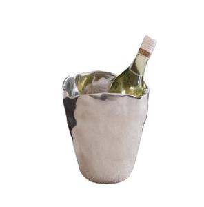Nueva Venta de cubo de hielo enfriador de botellas de vino de plata de estilo francés para fiestas al aire libre y Artículos de bar cubos de hielo de champán - Product Image 1
