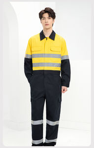 Combinaisons de travail de sécurité pour hommes en polyester respirant, imperméable, anti-rides, taille plus, réfléchissantes, personnalisées - Product Image 4