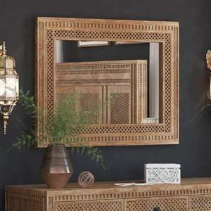 Luxury Antique Design <b>Wooden</b> <b>Mirror</b> <b>Frame</b> with Rustic Charm for Enhancing Farmhouse-style Home Decor - Product Image 6