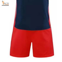 Uniforme de handball à manches courtes pour hommes 100% polyester prix de gros maillots de football et ensemble short